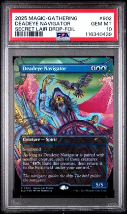 SpongeBob X Secret Lair Drop Series #902 Deadeye Navigator Rainbow Foil PSA 10 - Image 1