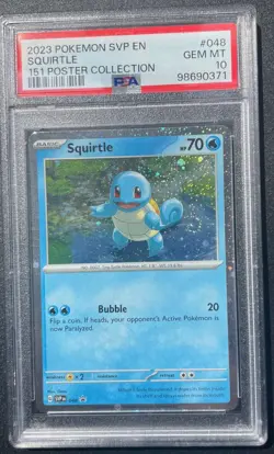 Pokemon 151 Poster Collection Promo Squirtle 048 PSA 10 - Image 1