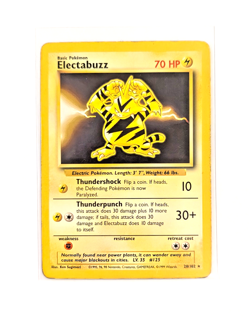Electabuzz 20/102 Rare Non-Holo MP Pokemon TCG WOTC Base Set Unlimited English - Image 1