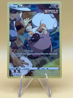 2022 Pokemon TCG Silver Tempest Rockruff TG07/TG30 Trainer Gallery Ultra Rare - Image 1