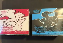 Pokemon Center Black Bolt and White Flare ETB Elite Trainer Box Set of 2 Sealed - Image 1