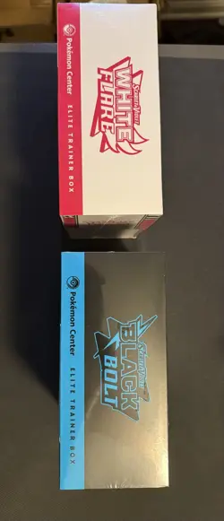 Pokemon Center Black Bolt and White Flare ETB Elite Trainer Box Set of 2 Sealed - Image 2