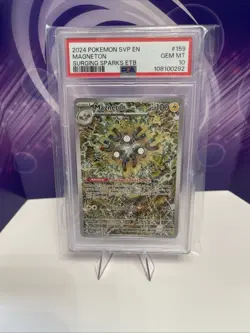 2024 Pokemon SVP EN Magneton Surging Sparks ETB #159 PSA 10 - Image 1