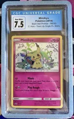 CGC 7.5 Mimikyu SM163 Pokemon Black Star Promos 2019 English - Image 1