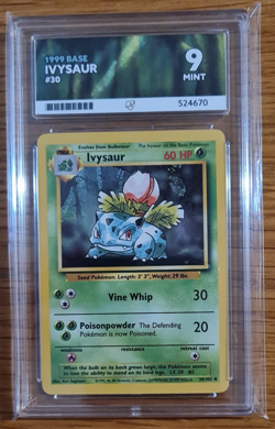 Ivysaur 30/102 - Base Set Pokemon TCG - Graded 9 by ACE Grading - Image 1