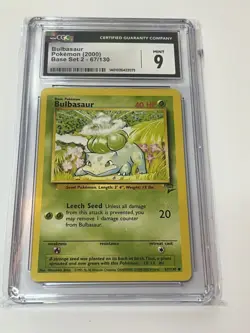 Bulbasaur (2000) Pokemon Base Set 2 67/130 CGC 9 Mint - Image 1