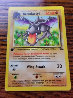 MP! Pokemon TCG Aerodactyl Fossil 16/62 Regular 1st Edition Rare - Image 1