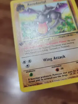 MP! Pokemon TCG Aerodactyl Fossil 16/62 Regular 1st Edition Rare - Image 2