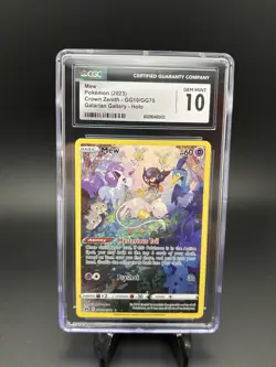 Pokemon Mew Crown Zenith Galarian Gallery Full Art #GG10 CGC 10 Gem Mint - Image 1