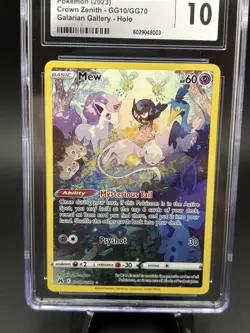 Pokemon Mew Crown Zenith Galarian Gallery Full Art #GG10 CGC 10 Gem Mint - Image 2