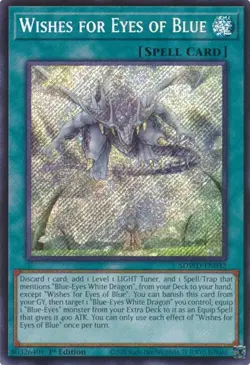 Yugioh! Wishes for Eyes of Blue - SDWD-EN042 - Secret Rare - 1st Edition Near Mi - Image 1