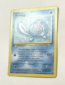 Poliwag 1st Edition Pokemon Card Base Set 59/102 Common Light Play LP Italian - Image 2