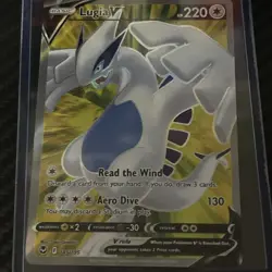 Lugia V - 185/195 - Pokemon Silver Tempest Sword & Shield Full Art Card NM - Image 3