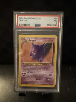 Pokemon Gengar Holo #20 Fossil 1999 PSA 7 WOTC Vintage Rare TCG Card - Image 1