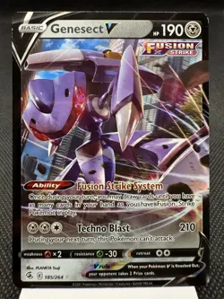 Genesect V 185/264 - Ultra Rare Holo - Fusion Strike Pokemon Card NM - Image 1