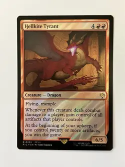 MTG FIC Surge Foil Hellkite Tyrant Commander: Final Fantasy 295 R NM - Image 1