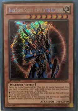 YuGiOh Black Luster Soldier - Envoy of the Beginning Secret 1st Ed LCYW-EN025 - Image 1