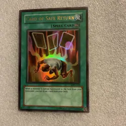 YUGIOH CARD OF SAFE RETURN ULTRA RARE LON-029 - Image 1
