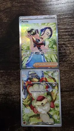 Pokemon Perrin #220/167 and Hisuian Growlithe #181/167 Near Mint - Image 1