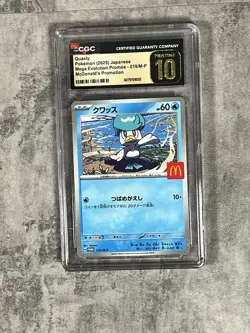 2025 POKEMON JPN MEGA EVOLUTION MCDONALD'S PROMO #019/M-P QUAXLY CGC 10 PRISTINE - Image 1