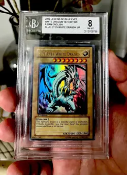 YU-GI-OH! BGS 8 BLUE-EYES WHITE DRAGON | LOB 2002 1st Edition Asian English 🎁 - Image 1