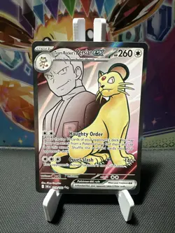 Pokemon TCG Team Rocket’s Persian EX 219/182 Destined Rivals (NEAR MINT) 🐱 - Image 1