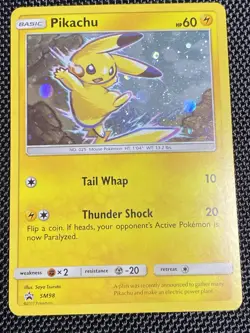 Pikachu #SM98 Swirl Pokemon TCG Sun Moon Sidekick Collection Promo LP+ - Image 3