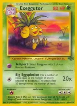 Exeggutor - 35/64 - Uncommon - Unlimited Edition PL/MP, English Pokemon Jungle - Image 1