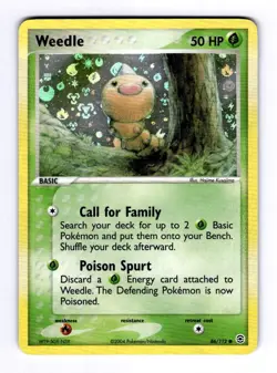 Weedle FireRed & LeafGreen #86 (2004) Common Reverse Holo NM Pokemon - Image 1