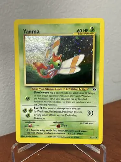 Yanma 17/75 Neo Discovery Holo Rare Pokemon TCG - LP - Image 1