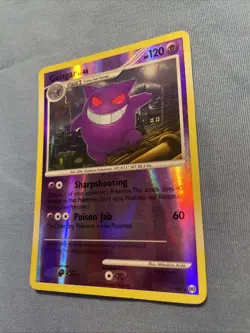 Pokemon Gengar TCG Reverse Holo Platinum Arceus Rare Card 17/99 LP/MP - Image 2