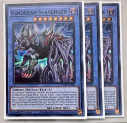 Yugioh! 3x Vendread Scavenger POTE-EN040 Super Rare 1st Ed NM - Image 1