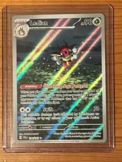 Ledian - 144/142 - Stellar Crown - Illustration Rare Pokemon TCG Card NM - Image 1