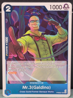 Mr.3 Galdino PRB-02 PRB02-009 Rare Foil The Best Vol 2 One Piece Near Mint Card - Image 1