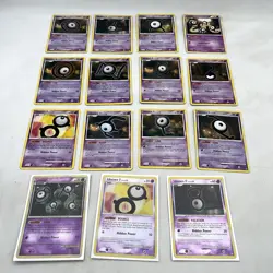 Unown Pokemon Card Lot Of 12 Regular 3 Holo - Image 1