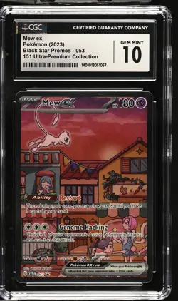 2023 Mew Ex 151 UPC Black Star PROMO 053 Pokemon Card CGC 10 GEM MINT - Image 1