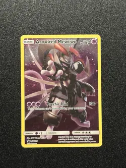 Pokemon TCG Armored Mewtwo Holo Rare Black Star Promo Card SM228 - Image 1