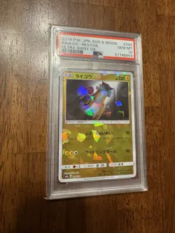 PSA 10 Gem Mint Raikou 034/150 Ultra Shiny GX Reverse 2018 Japanese Card Graded - Image 1