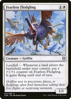 1x Fearless Fledgling - NM English MTG - Zendikar Rising - Image 1