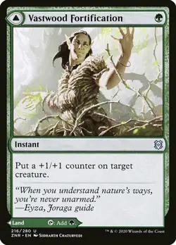 1x Vastwood Fortification // Vastwood Thicket - NM English MTG - Zendikar Ris - Image 1