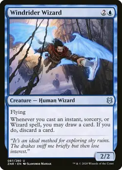 1x Windrider Wizard - NM English MTG - Zendikar Rising - Image 1