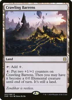 1x Crawling Barrens - NM English MTG - Zendikar Rising - Image 1