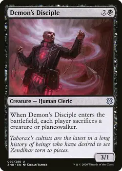 1x Demon's Disciple - NM English MTG - Zendikar Rising - Image 1