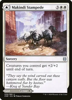 1x Makindi Stampede // Makindi Mesas - NM English MTG - Zendikar Rising - Image 1