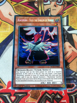 Blackwing - Vayu the Emblem of Honor blcr-en060 1st (M/NM+) Secret Rare Yu-Gi-Oh - Image 1
