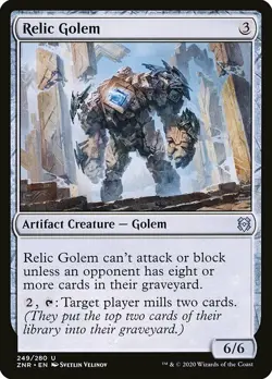 1x Relic Golem - NM English MTG - Zendikar Rising - Image 1