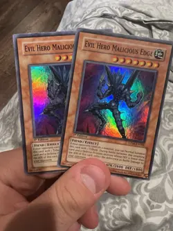 2x evil hero malicious edge - 1st ed SUPER RARE DP06-EN006 - YUGIOH - Image 1