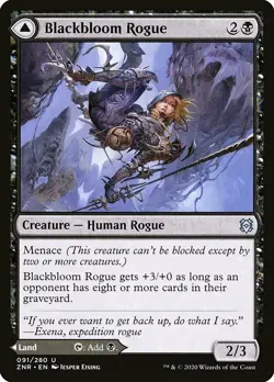 1x Blackbloom Rogue // Blackbloom Bog - NM English MTG - Zendikar Rising - Image 1
