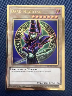 Yugioh Dark Magician MGED-EN002 Gold Rare 1st Edition Near Mint - Image 1