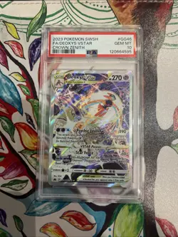 Pokemon Crown Zenith Deoxys VSTAR Full Art #GG46 PSA 10 - Image 1